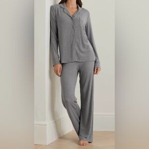 SKIMS SOFT LOUNGE Womens Heathered Gray Pajama Sleep Set Sz Medium M